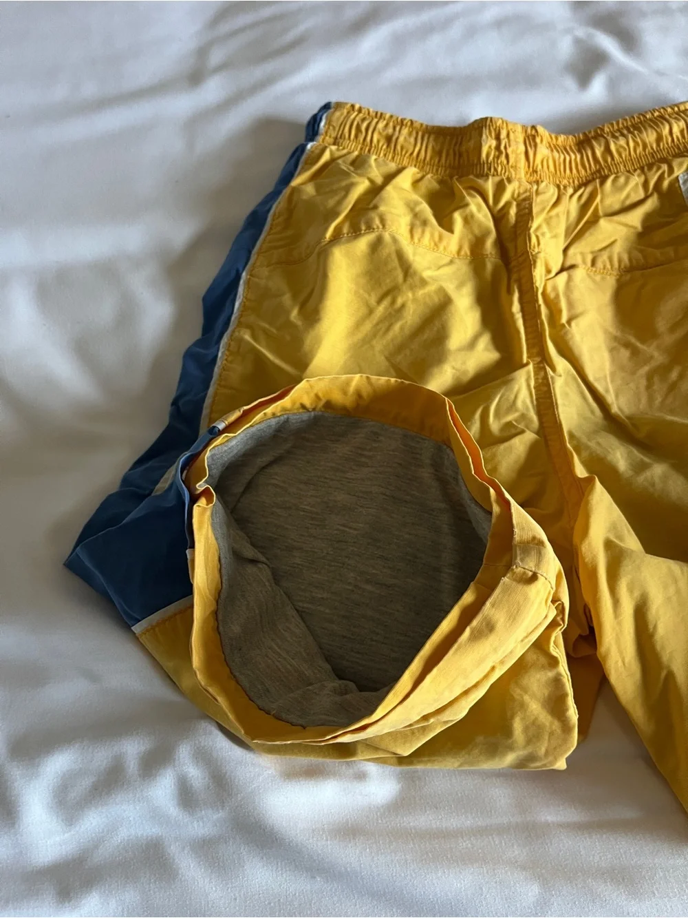 OshKosh B'gosh Yellow & Blue Lined Youth Cargo Shorts